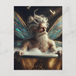 Elder Fairy King nimmt ein Bad in Gold Tub Postkarte