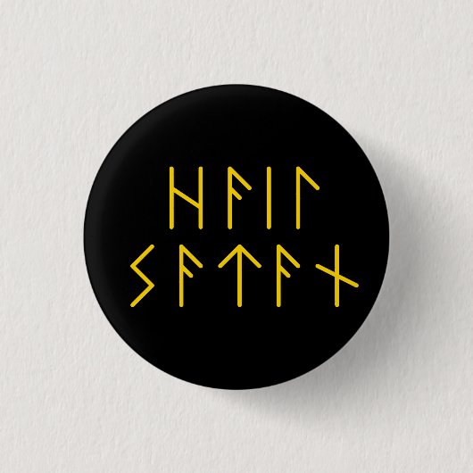 Elder Futhark Hail Satan Button (Vorderseite)