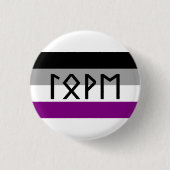 Elder Futhark Liebe Ace Flag Button (Vorderseite)