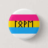 Elder Futhark Liebe Pan Flag Button (Vorderseite)