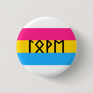 Elder Futhark Liebe Pan Flag Button