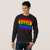 Elder Futhark Liebe Pride Flag Sweatshirt (Vorne ganz)