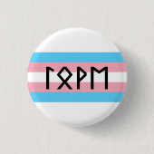 Elder Futhark Liebe Trans Flag Button (Vorderseite)