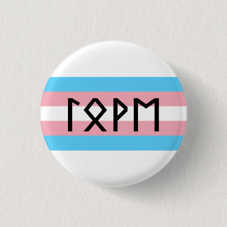 Elder Futhark Liebe Trans Flag Button