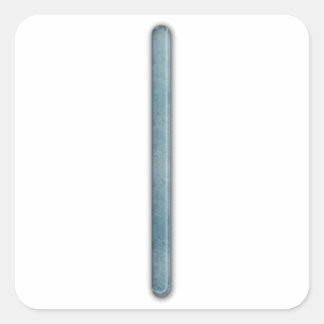 Elder Futhark Rune Isa Quadratischer Aufkleber