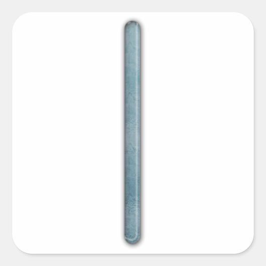 Elder Futhark Rune Isa Quadratischer Aufkleber (Vorderseite)