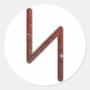 Elder Futhark Rune Sol Runder Aufkleber