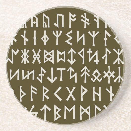 Elder Futhark Runen Getränkeuntersetzer (Vorne)