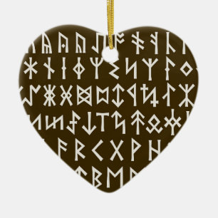 Elder-Futhark-Runen Keramik Ornament