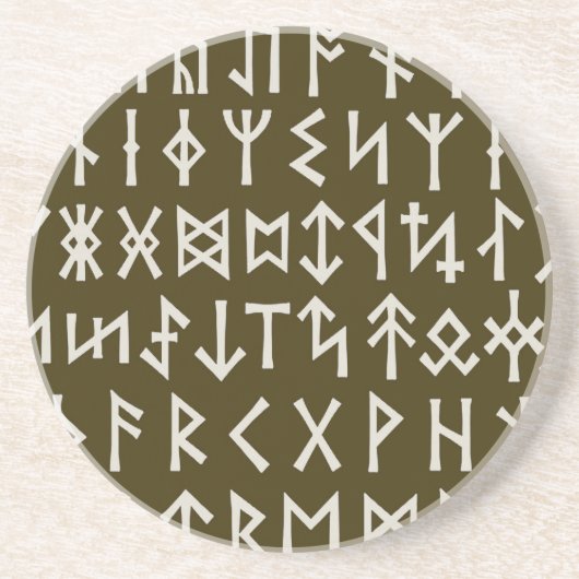 Elder Futhark Runes Getränkeuntersetzer (Vorne)