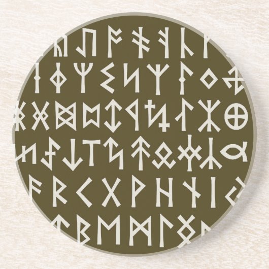 Elder Futhark Runes Getränkeuntersetzer (Vorne)