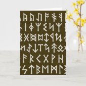 Elder Futhark Runes Karte (Gelbe Blume)