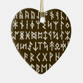 Elder Futhark Runes Keramik Ornament (Rechts)