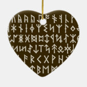 Elder Futhark Runes Keramik Ornament (Hinten)