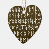 Elder Futhark Runes Keramik Ornament (Links)