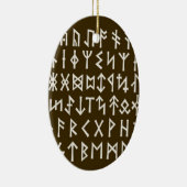 Elder Futhark Runes Keramik Ornament (Rechts)