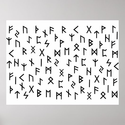 Elder futhark runes poster (Vorne)