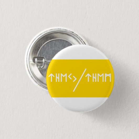 Elder Futhark Sie/sie Pronouns Button (Vorne & Hinten)