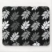 Elder Leaf Big Pattern Black White Grey Mousepad (Vorne)