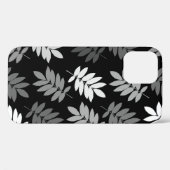 Elder Leaf Lg Muster Schwarz Weiß Grau Case-Mate iPhone Hülle (Rückseite (Horizontal))