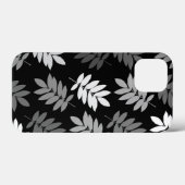 Elder Leaf Lg Muster Schwarz Weiß Grau Case-Mate iPhone Hülle (Rückseite (Horizontal))