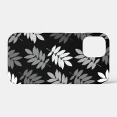 Elder Leaf Lg Muster Schwarz Weiß Grau Case-Mate iPhone Hülle (Rückseite (Horizontal))