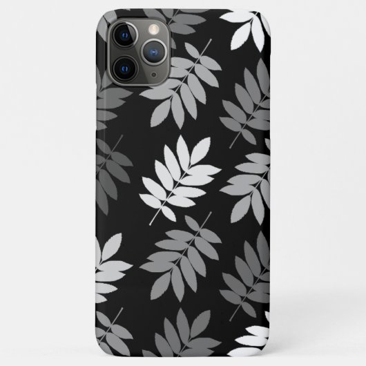 Elder Leaf Lg Muster Schwarz Weiß Grau Case-Mate iPhone Hülle (Rückseite)