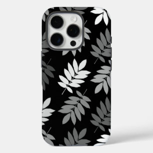 Elder Leaf Lg Muster Schwarz Weiß Grau iPhone 16 Pro Hülle