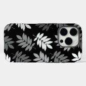 Elder Leaf Lg Muster Schwarz Weiß Grau Case-Mate iPhone Hülle (Rückseite (Horizontal))