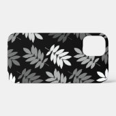 Elder Leaf Lg Muster Schwarz Weiß Grau Case-Mate iPhone Hülle (Rückseite (Horizontal))