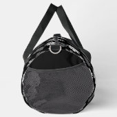 Elder Leaf Muster Schwarz Weiß Grau Duffle Bag (Rechts)