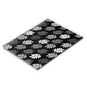 Elder Leaf Pattern Black White Grey Notizblock (Linke Seite)