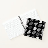 Elder Leaf Pattern Black White Grey Notizblock (Innenseite)