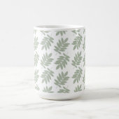Elder Leaf Pattern Green+White Kaffeetasse (Mittel)