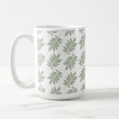 Elder Leaf Pattern Green+White Kaffeetasse (Links)