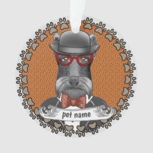 Elder Schnauzer Glasses Ornament