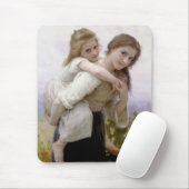 Elder Sister gibt jüngere Schwester Piggyback Ride Mousepad (Mit Mouse)