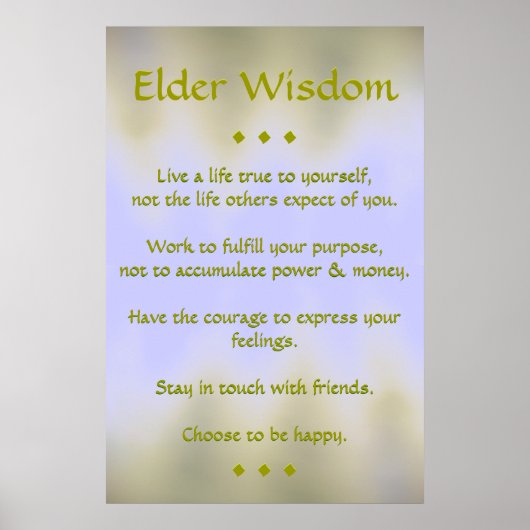Elder Wisdom Poster (Vorne)