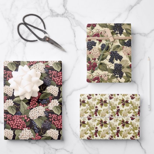 Elderberry Geschenkpapier Set (Vorderseite)