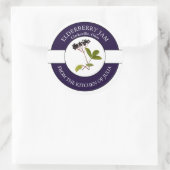 Elderberry Jam Label Runder Aufkleber (Tasche)