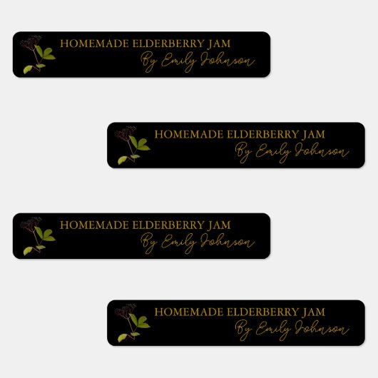 Elderberry-Jam-Thin-Siegel Etiketten (Gruppe)