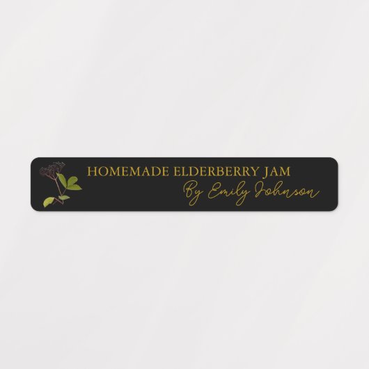 Elderberry-Jam-Thin-Siegel Etiketten (Design 1)