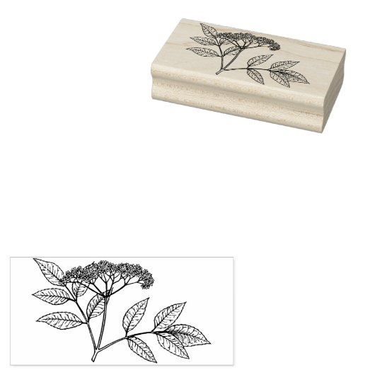 Elderberry plant  Rubber stamp Gummistempel (Stempel)