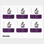 Elderberry Small Business Label Quadratischer Aufkleber (Blatt)