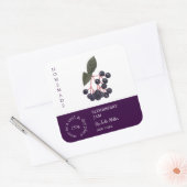 Elderberry Small Business Label Quadratischer Aufkleber (Umschlag)