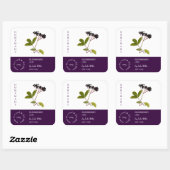 Elderberry Small Business Label Quadratischer Aufkleber (Blatt)