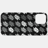 Elderblatt-Muster Schwarz Weiß Grau Case-Mate iPhone Hülle (Rückseite / Rechts)