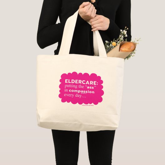 Eldercare Large Tote Bag Jumbo Stoffbeutel (Vorderseite (Produkt))