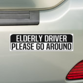 elderly driver please go around autoaufkleber (Auf Auto)