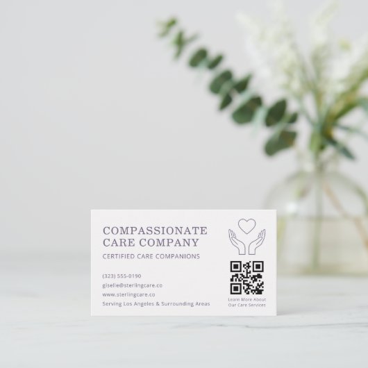 Elderly Home Help Professional QR Code Visitenkarte (Stehend Vorderseite)